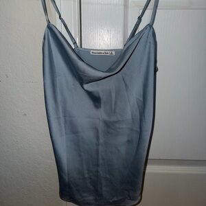 Abercrombie & Fitch Cowl Neck Satin Top